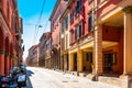 Arcade in the historical city center of Bologna, Italy Royalty Free Stock Photo