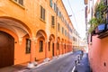 Arcade in the historical city center of Bologna, Italy Royalty Free Stock Photo