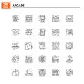 25 Arcade icon set. vector background