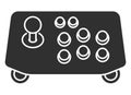 Arcade joystick controller flat vector icon for apps or website