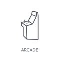 Arcade linear icon. Modern outline Arcade logo concept on white Royalty Free Stock Photo