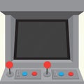 Arcade machine game cabinet isolated vector