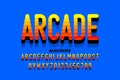 Arcade machine game style font Royalty Free Stock Photo