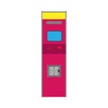 Arcade machine gaming entertainment retro vector icon. Gamble vintage pixel bit play controller