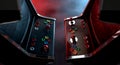 Arcade Machine Opposing Duel Royalty Free Stock Photo