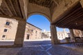 Arcade of main square in Penaranda de Duero Royalty Free Stock Photo