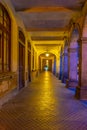 Arcade in the old town of Braga, Portugal