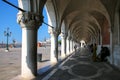 Arcade of Palazzo Ducale at Piazza San Marco in Venice, Italy Royalty Free Stock Photo