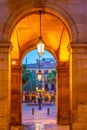 Arcade at Placa Reial in Barcelona, Spain Royalty Free Stock Photo