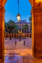 Arcade at Placa Reial in Barcelona, Spain Royalty Free Stock Photo