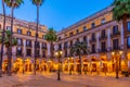 Arcade at Placa Reial in Barcelona, Spain Royalty Free Stock Photo