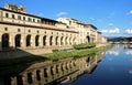 arcade with the reflection on the river Arno called CORRIDOIO VA