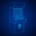 Arcade retro game machine vector