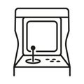 Arcade retro video game machine icon - Editable stroke Royalty Free Stock Photo