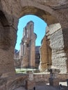 Arcade at roman baths of caracalla in rome Italy