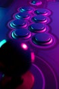 Arcade Stick Buttons, Gamming controls colorful RGB lights.