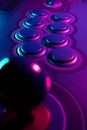 Arcade Stick Buttons, Gamming controls colorful RGB lights.