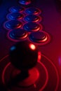 Arcade Stick Buttons, Gamming controls colorful RGB lights.