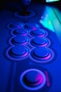 Arcade Stick Buttons, Gamming controls colorful RGB lights.