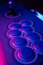 Arcade Stick Buttons, Gamming controls colorful RGB lights.