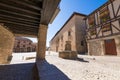 Arcaded street in Penaranda de Duero village Royalty Free Stock Photo