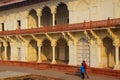Arcade surrounding Anguri Bagh Grape Garden in Agra Fort, Utta