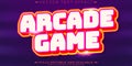 Arcade text effect, editable pixel and retro text style Royalty Free Stock Photo