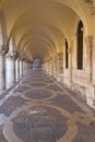 Arcade and vaults of Ducal Palace (Venice) Royalty Free Stock Photo