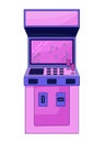 Arcade video game machine flat line color isolated vector object Royalty Free Stock Photo