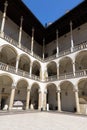 Arcaded courtyard of royal castle wawel in cracow in poland Royalty Free Stock Photo