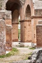 Arcades of the ancient Roman theater in Ostia Antica - Rome Royalty Free Stock Photo