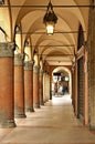 Arcades of Bologna town. Italy Royalty Free Stock Photo