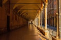 arcades in the center of in Bologna