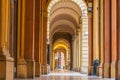 Arcades in the center of old town Bologna Italy Royalty Free Stock Photo