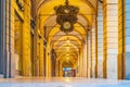 Arcades in the center of old town Bologna Italy Royalty Free Stock Photo