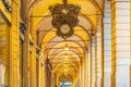 Arcades in the center of old town Bologna Italy Royalty Free Stock Photo