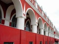 Arcades in the city of Kaluga in Russia. Royalty Free Stock Photo