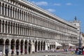 Arcades of the facade on Piazza San Marco in Venice, Italy