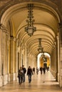 Arcades. Gallery surrounding Palace Square or Commerce Square. Lisbon. Portugal