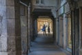 Arcades of the old town center of Pontevedra Spain