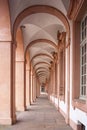 Arcades of the residence castle in Rastatt Royalty Free Stock Photo