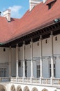 Arcades of Sigismund I Stary`s Renaissance courtyard within Wawel Castle in Krakow, Poland