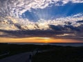 Arcadia Bluffs Golf Course at Sunset. Royalty Free Stock Photo