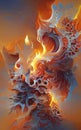 Arcane fire - abstract fantasy art