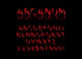 arcanum vector font Royalty Free Stock Photo