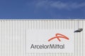Arcelor Mittal logo on a wall