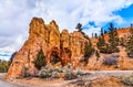 Arch above Scenic Byway 12 at Red Canyon in Utah, the USA Royalty Free Stock Photo