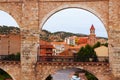 Arch of aqueduct in Teruel Royalty Free Stock Photo