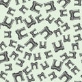 Arch, architectural structure solid seamless pattern, architect studio theme. Vector graphics. Arc of roman culture sign