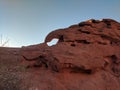 Hole in sandstone wall at Valley of Fire, Nevada